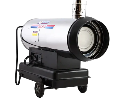 کوره هوای گرم گازوئیلی دودکش دار باکدار QELB-110